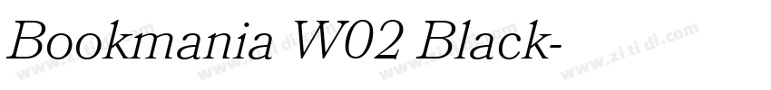 Bookmania W02 Black字体转换